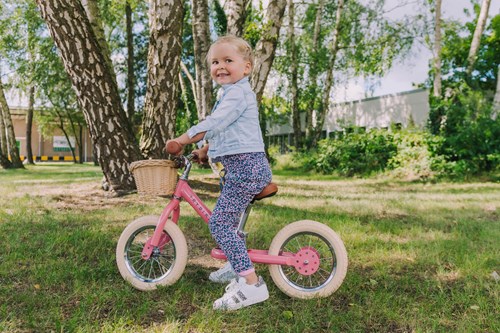 Trybike loopfiets Steel vintage roze - tweewieler