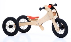 Trybike houten loopfiets 4 in 1 oranje