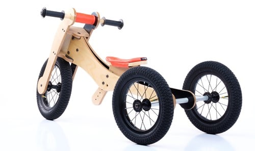 Trybike en bois Draisienne 4 en 1 Orange-3