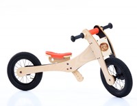 Trybike houten loopfiets 4 in 1 oranje