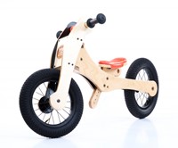 Trybike houten loopfiets 4 in 1 oranje