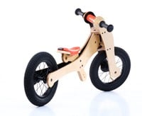 Trybike houten loopfiets 4 in 1 oranje