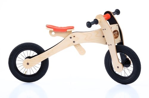 Trybike houten loopfiets 4 in 1 oranje