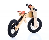 Trybike houten loopfiets 4 in 1 oranje
