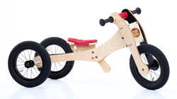 Trybike houten loopfiets 4 in 1 rood