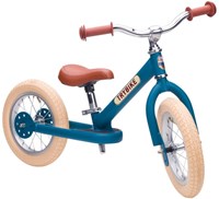 Trybike loopfiets Steel vintage blauw - kinderfiets met luchtbanden