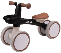 Tryco loopfiets Luna zwart - eerste fietsje voor peuters