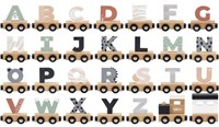 Tryco houten lettertrein locomotief - kleurrijk speelgoed voor kinderen-2