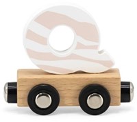 Tryco houten lettertrein speelgoed - Letter Q - Magnetisch - Kleurrijk