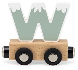 Tryco houten lettertrein speelgoed - Letter W - Magnetisch - Kleurrijk