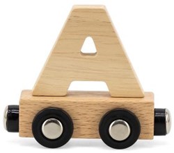 Tryco houten lettertrein wagon A - magnetisch speelgoed voor kinderen