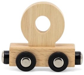 Tryco houten lettertrein wagon O - educatief speelgoed voor kinderen