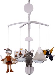 Tryco muziekmobiel pluche fantasy ridder met muziek en zachte knuffels