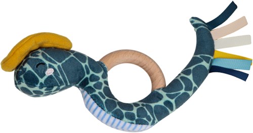 Tryco houten bijtring rammelaar slang Steve - baby speelgoed-2
