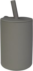 Tryco siliconen rietjesbeker Olive Gray - drinkbeker baby BPA-vrij