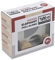 Tryco houten trekdier olifant - speelgoed voor peuters - motoriek-2