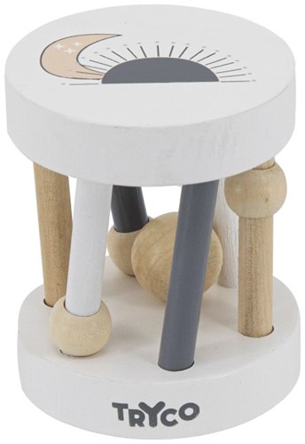 Tryco houten rammelaar roller - baby speelgoed met geluid en motoriek