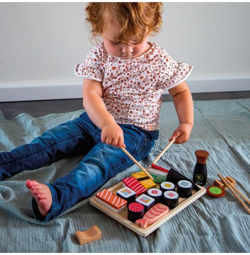 Tryco houten speelgoed sushi set - 23-delig rollenspel voor kinderen-2
