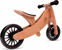 Kinderfeets 2-en-1 vélo d'équilibre en bois & tricycle Tiny Tot Plus - bambou-2