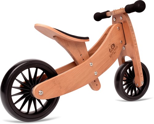 Kinderfeets 2-en-1 vélo d'équilibre en bois & tricycle Tiny Tot Plus - bambou-2