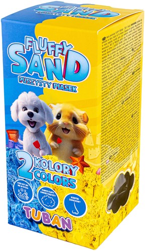 Tuban sable cinétique Fluffy Sand - bleu et jaune - 2 x 70 g sable à modeler