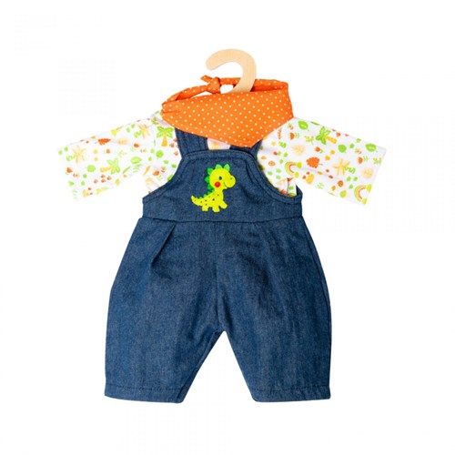 Heless babypop tuinbroek set Dino 3-delig 28-35cm poppenkleding