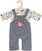 Heless poppen tuinbroek walvis Bobby - poppenkleding 28-35 cm