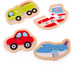 Bigjigs tweedelige puzzels (Transport)