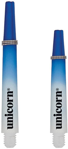 Unicorn dart shafts Gripper 3 Two-Tone blauw-wit medium small thread