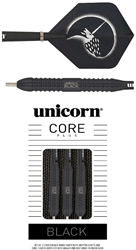Unicorn steeltip dartpijlen Core Plus Win Brass 21g zwart goud