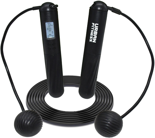 Urban Fitness springtouw smart - verstelbaar digitaal fitness springtouw