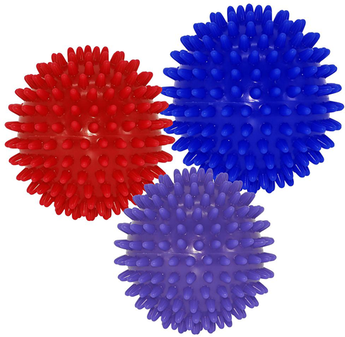 Urban Fitness massageballen set - massage - 7cm, 8cm, 9cm blauw