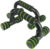 Urban Fitness push-up bars zwart/groen - opdruksteunen voor krachttraining