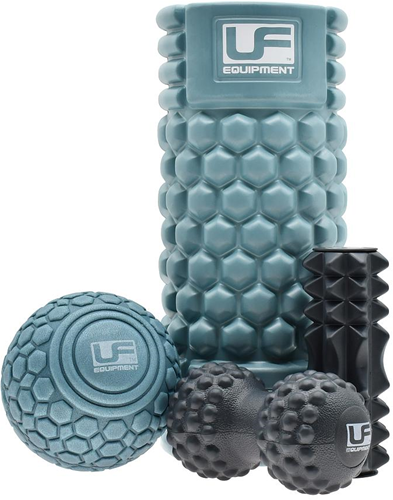 Urban Fitness massage set 4-delig turquoise zwart massage roller