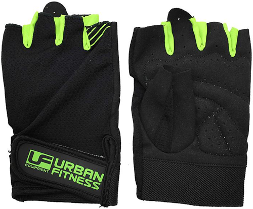 Urban Fitness gant d'entraînement noir vert XS prise fitness