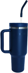 Urban Fitness drinkfles RVS geïsoleerd 1200ml navy met rietje