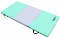 Urban Fitness Gymnastics Tri Fold Mat - Mint Green/Grey - 185cm x 95cm x 5cm