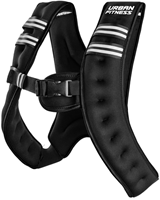 Urban Fitness gewichtsvest X Shape - 10kg - trainingsaccessoire zwart