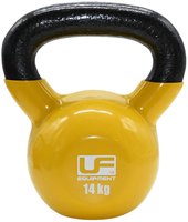 Urban Fitness Kettlebell gietijzer geel - 14kg krachttraining