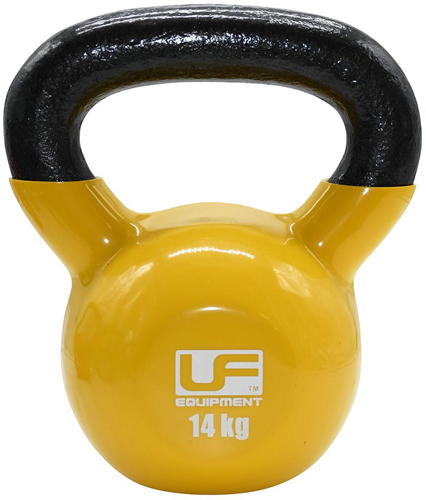 Urban Fitness Kettlebell gietijzer geel - 14kg krachttraining