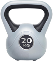 Urban Fitness kettlebell vinyl zwart - 20kg krachttraining fitness