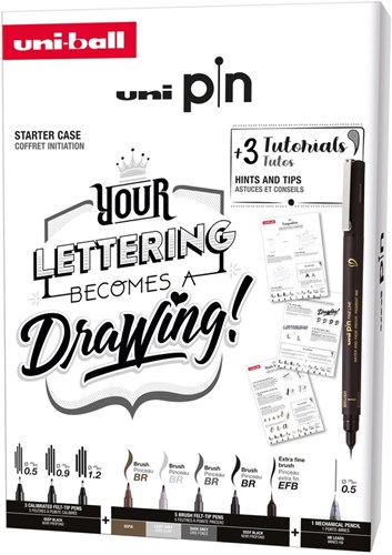 Uni-ball Coffret Débutant Fineliner Lettering Dessin