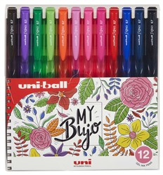 Uni-ball gelpennen Bujo set bloemen 12 stuks - creatieve pennen