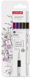 Uni-ball fineliner set vintage kleuren 5 stuks creatieve pennen