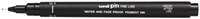 Uni-ball fineliner zwarte tekenpen 0,1 mm waterbestendig