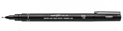 Uni-ball fineliner zwarte tekenpen 0,7 mm waterbestendig