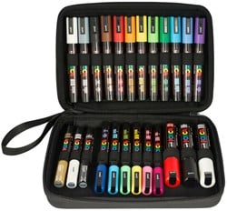 Uni Posca Uni Posca Verfmarkers Luxe Koffer 24 stuks