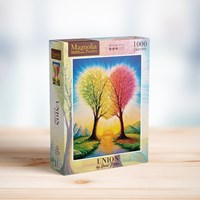 Magnolia legpuzzel - 1000 stukjes kleurrijk puzzelplezier-2