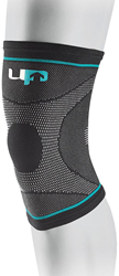 Ultimate Performance kniebandage compressie elastisch zwart blauw - S
