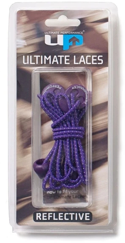 Ultimate Performance elastische veters paars reflecterend 118 cm